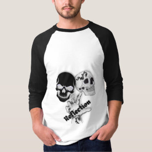 Camiseta Crânio Floral Gótico