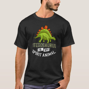 Camiseta Crânio Fóssil de Esqueleto de Dinossauro Stegosaur