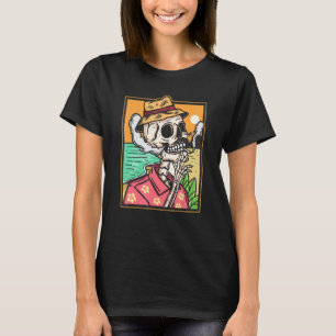 Camiseta Cranio Fumante Resfriar Férias Tropicais Verão Pri