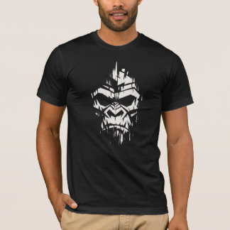 Camiseta Crânio Geométrico Brutalista Gráfico - Gorila