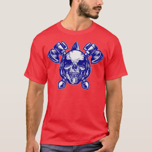 Camiseta Crânio Gótico com Tatuagem em Dois Eixos