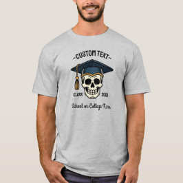 Camiseta Crânio Graduado Nome Personalizado Ano Escola