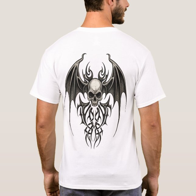 Camiseta Cranio Guardião Tribal (Verso)