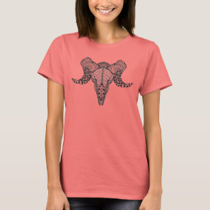 Camiseta Crânio inspirado dos carneiros
