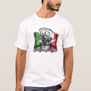 Camiseta Crânio italiano do cozinheiro chefe: Mangia!