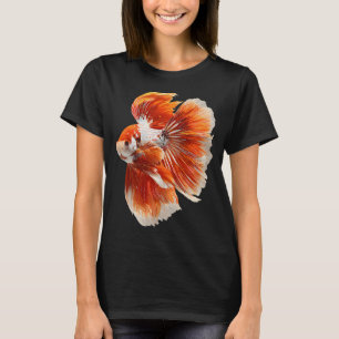 Camiseta Crânio Kawaii em Aquário com Peixe