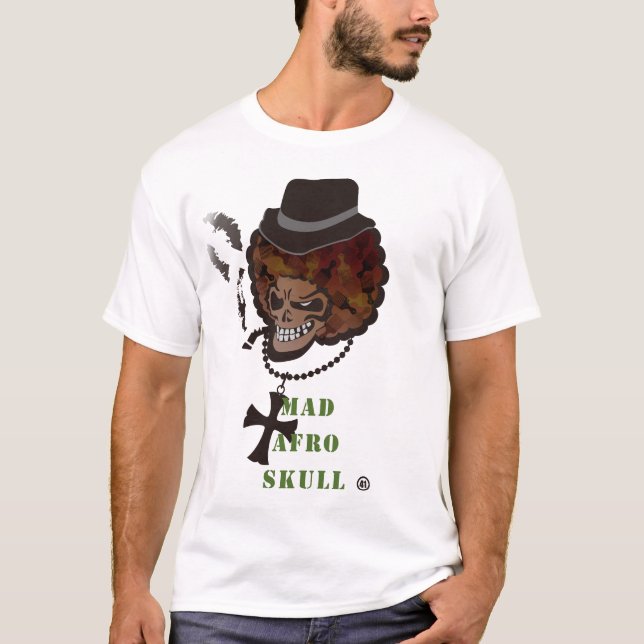 CAMISETA CRÂNIO LOUCO DO AFRO (Frente)