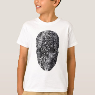Camiseta Crânio marmoreado preto e branco