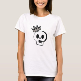 Camiseta Crânio mínimo com coroa - Legal Halloween