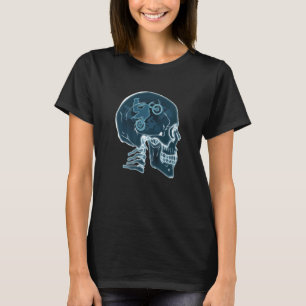 Camiseta Cranio Motocross engraçado Esportista extremo moto