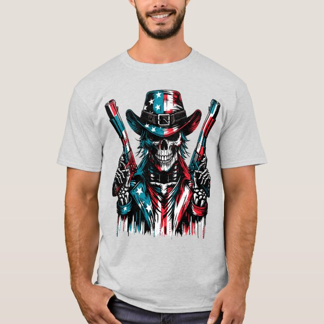Camiseta Crânio Patriótico (Frente)