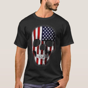 Camiseta Crânio Patriótico Americano