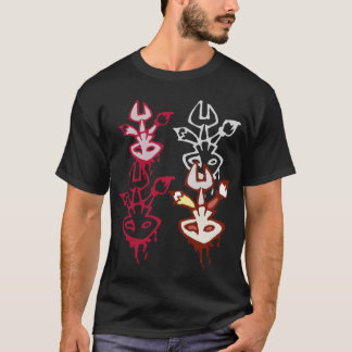 Camiseta Crânio, pincel, chave, e logotipos do lápis