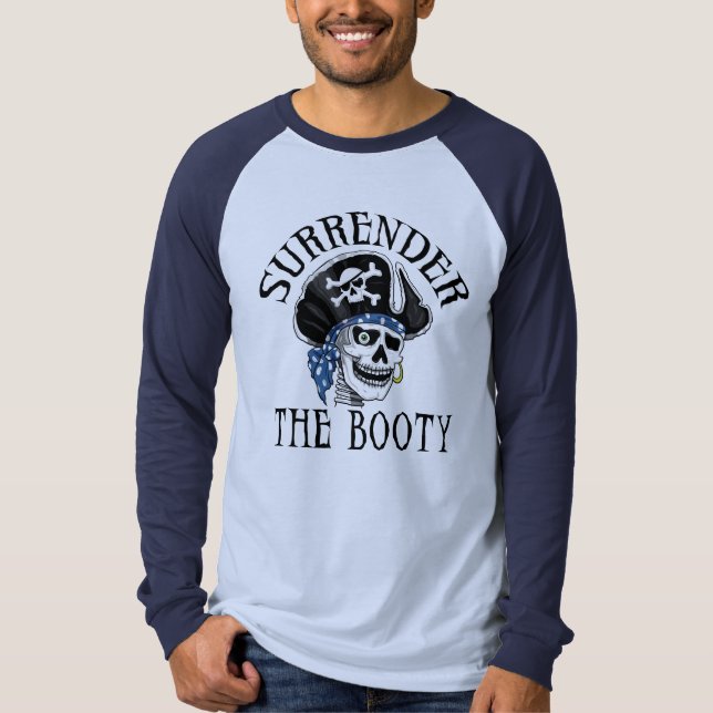 Camiseta Crânio Pirata de Um Olho e Crossbones (Frente)
