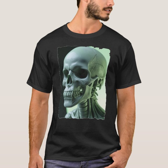 Camiseta Crânio radioativo do Halloween (Frente)