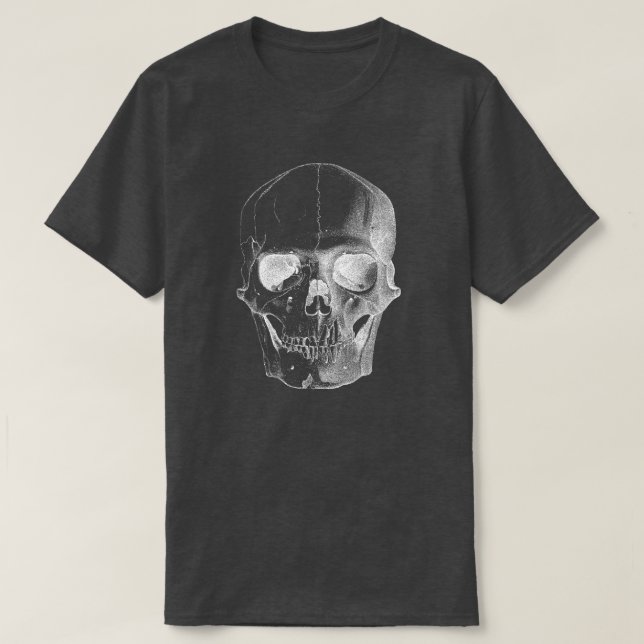 Camiseta Crânio Realista Humano (Frente do Design)