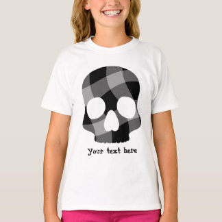 Camiseta Crânio torcido punk do guingão para miúdos
