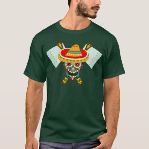 Camiseta Crânio Tribal Dual Ax 7