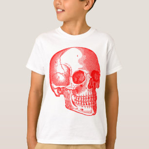 Camiseta Crânio - vermelho