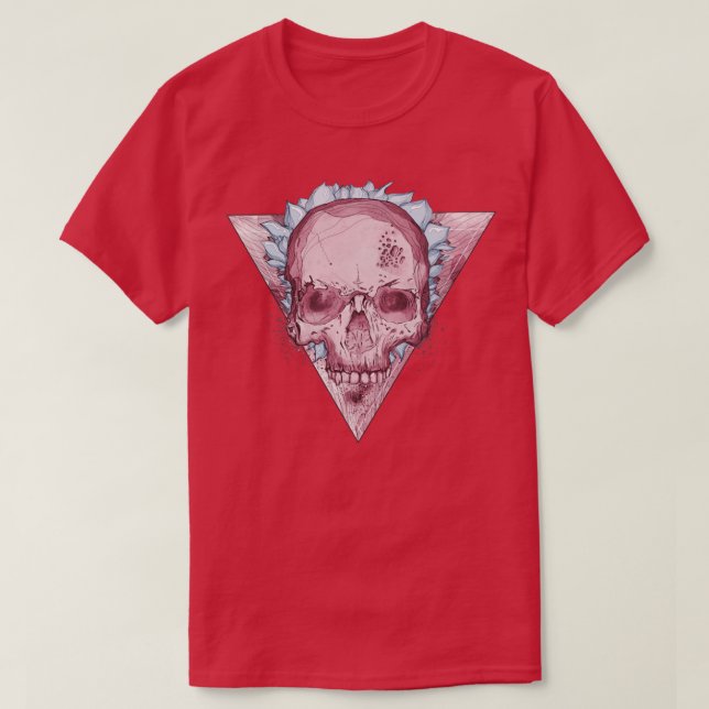 Camiseta Crânio vermelho (Frente do Design)