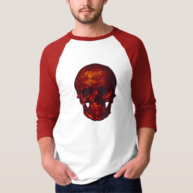 Camiseta Crânio Vermelho (Frente)