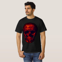 Camiseta Crânio vermelho gótico