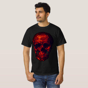 Camiseta Crânio vermelho gótico