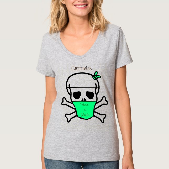 Camiseta Crânio Vestindo Máscara Thunder_Cove (Frente)