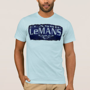 Camiseta Crânio voado de Pontiac Le Mans clássico azul