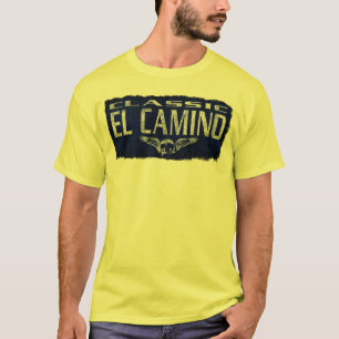 Camiseta Crânio voado do EL Camino de Chevy clássico azul