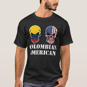 Camiseta Crânios colombianos da bandeira americana