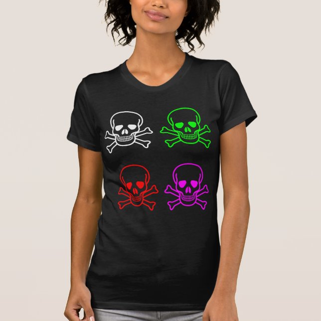 CAMISETA CRÂNIOS COLORIDOS (Frente)