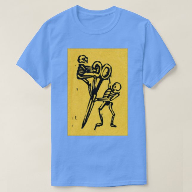 Camiseta Crânios de barbeiro (Frente do Design)