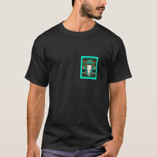 Camiseta Crânios de Vaca Bolsinho Retro Fã de Vaca Animal d