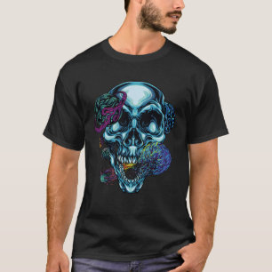 Camiseta Crânios do crânio Arte Vintage Caveira Roupa retrô