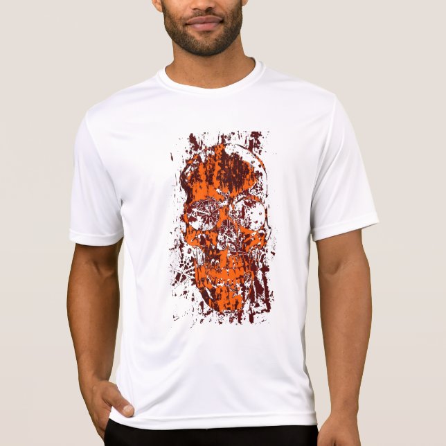 Camiseta crânios do grunge (Frente)