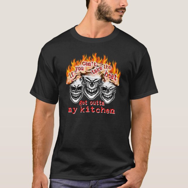 Camiseta Crânios engraçados do cozinheiro chefe: Se você (Frente)