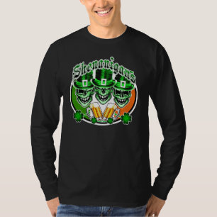Camiseta Crânios irlandeses de riso do Leprechaun: