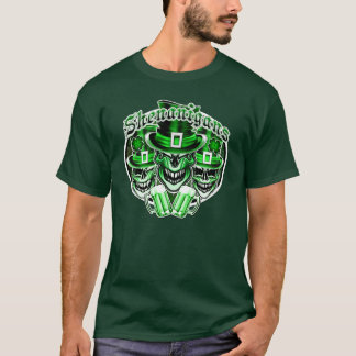 Camiseta Crânios irlandeses de riso do Leprechaun: