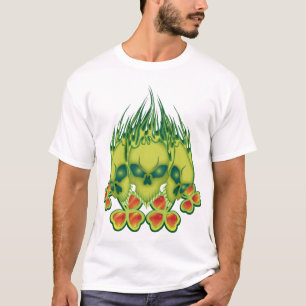 Camiseta Crânios irlandeses flamejantes