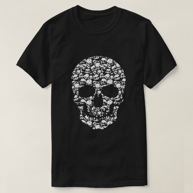 Camiseta Crânios no crânio (Frente do Design)