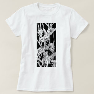 Camiseta Crânios Pretos e Brancos