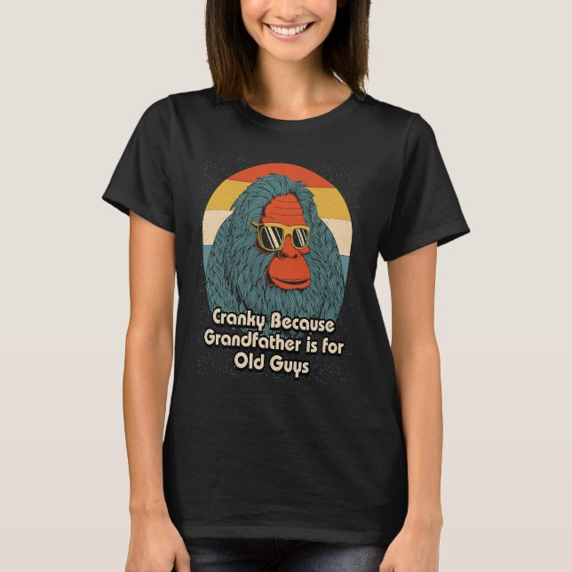 Camiseta Cranky Grandfather for Old Guys Dad Jokes Fathers  (Frente)