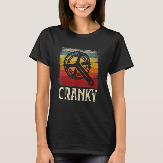 Camiseta Cranky Vintage Sun Bicycle Cranking (Frente)