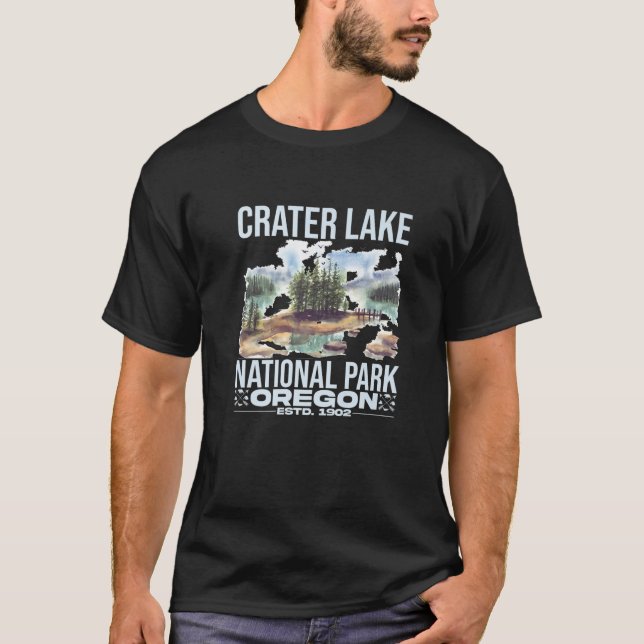 Camiseta Crater Lake National Park Hiking Oregon Camping (Frente)
