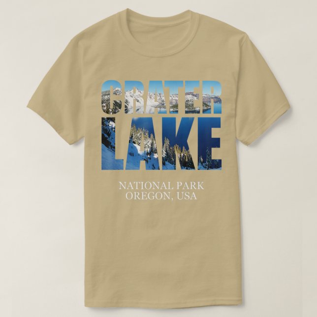 Camiseta Crater Lake National Park  Oregon Hiking Camping G (Frente do Design)