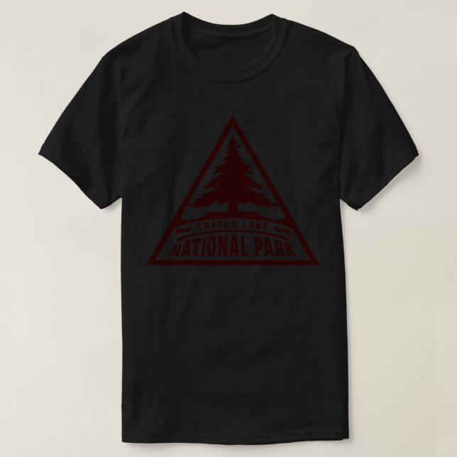 Camiseta Crater Lake National Park Triangle Brown (Frente do Design)