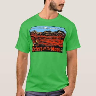 Camiseta Crateras da Viagens vintage Moon Idaho
