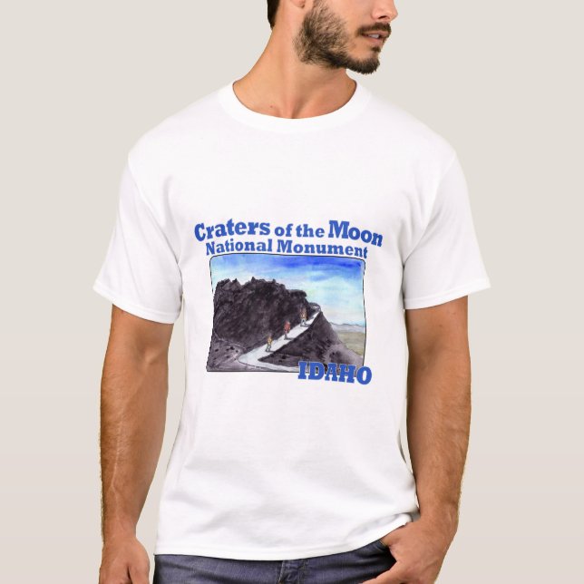 Camiseta Crateras do Monumento Nacional da Lua, Idaho (Frente)