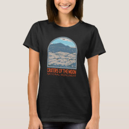 Camiseta Crateras do Monumento Nacional da Lua Idaho Retro